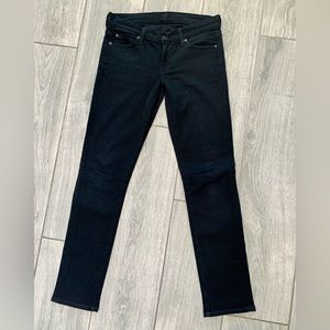 7 For All Mankind Roxanne Skinny Black Jean - Size 25